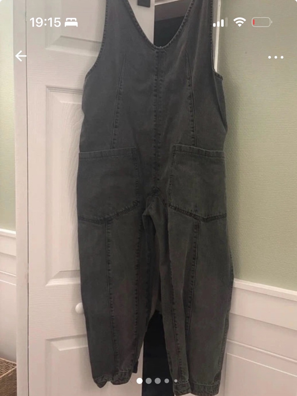 We The Free Charcoal Utility Jumpsuit